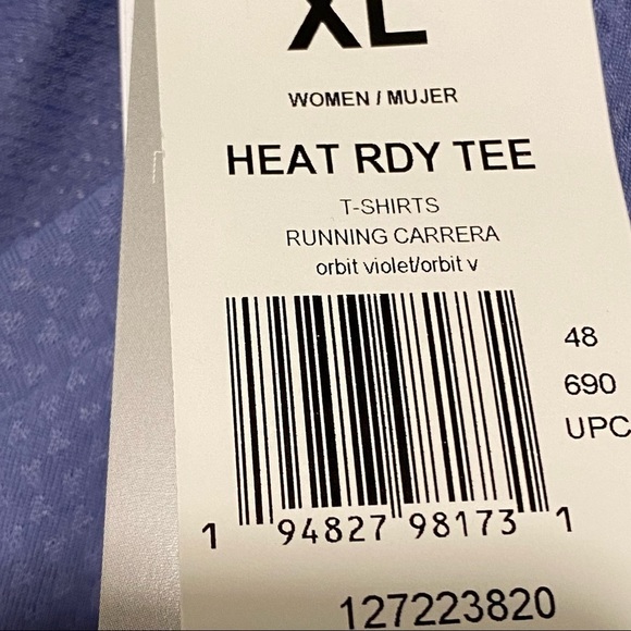 Adidas Heat Rdy Running Tee Sz XL Orbit Violet - Picture 9 of 12